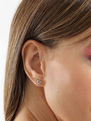 حلق "Celestial Seastar" مصنوع من الستانلس ستيل مطلي بالفضة