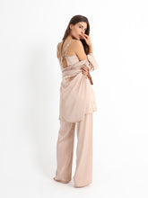 Eve Chantelle Royal Nude Satin Pajama Set