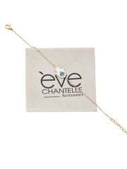 Adorn Gold-Tone Stainless Steel Station Bracelet