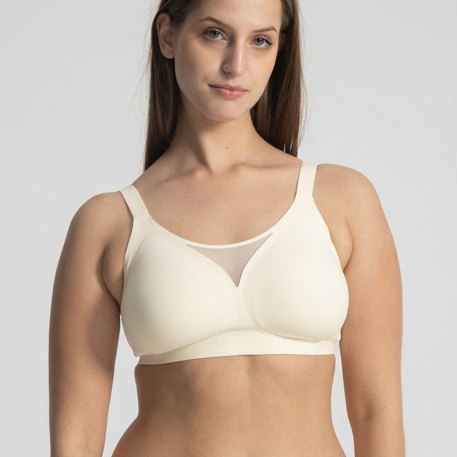 Eve Chantelle Seamless Mesh-Trim Bonded Bralette