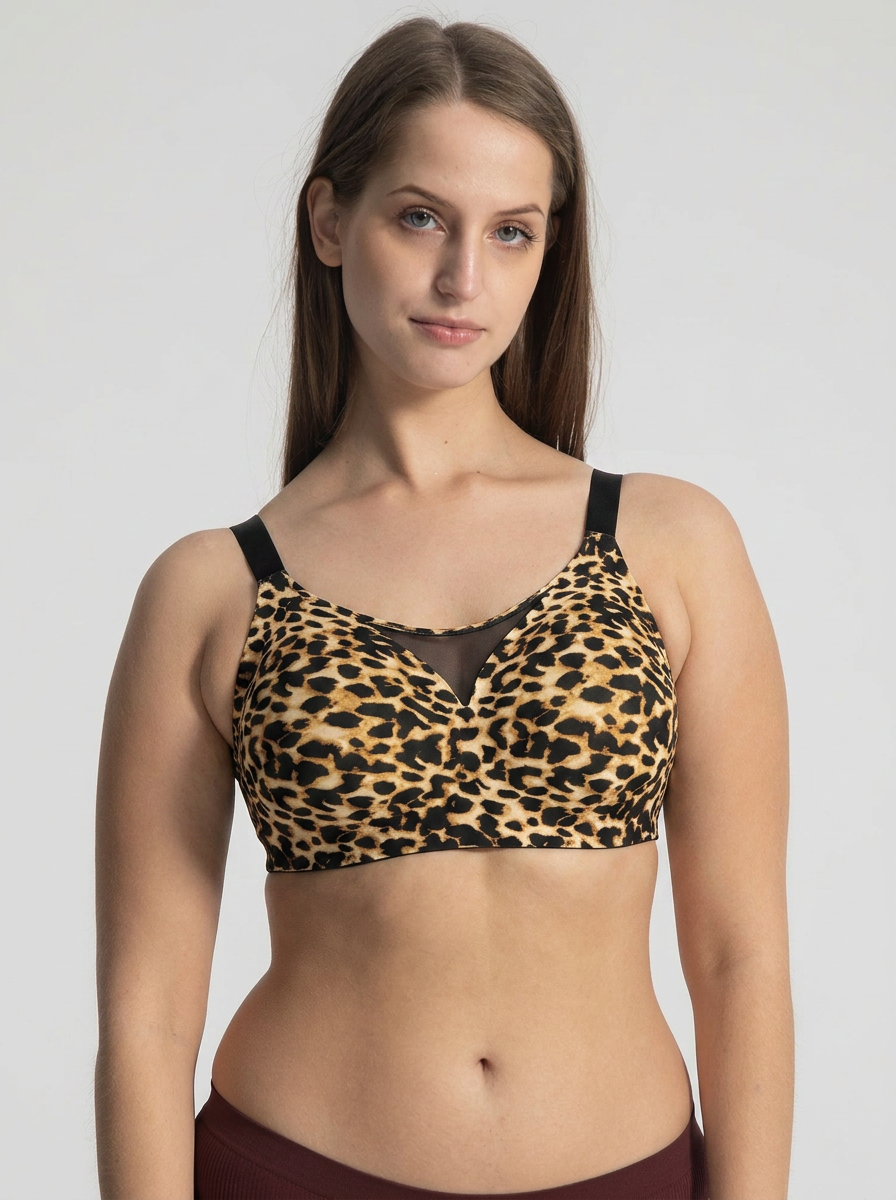 Eve Chantelle Seamless Mesh-Trim Bonded Bralette