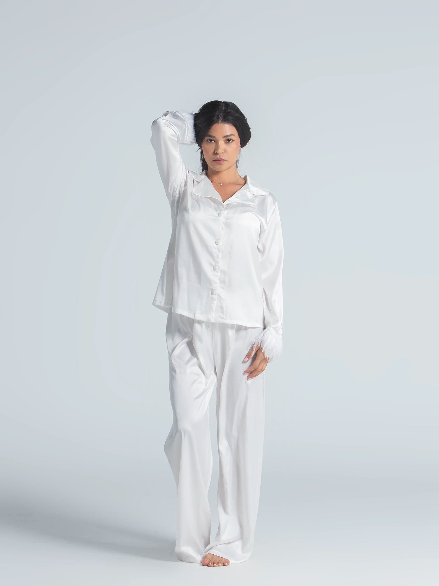 Eve Chantelle Royal Bride Satin Pajama Set