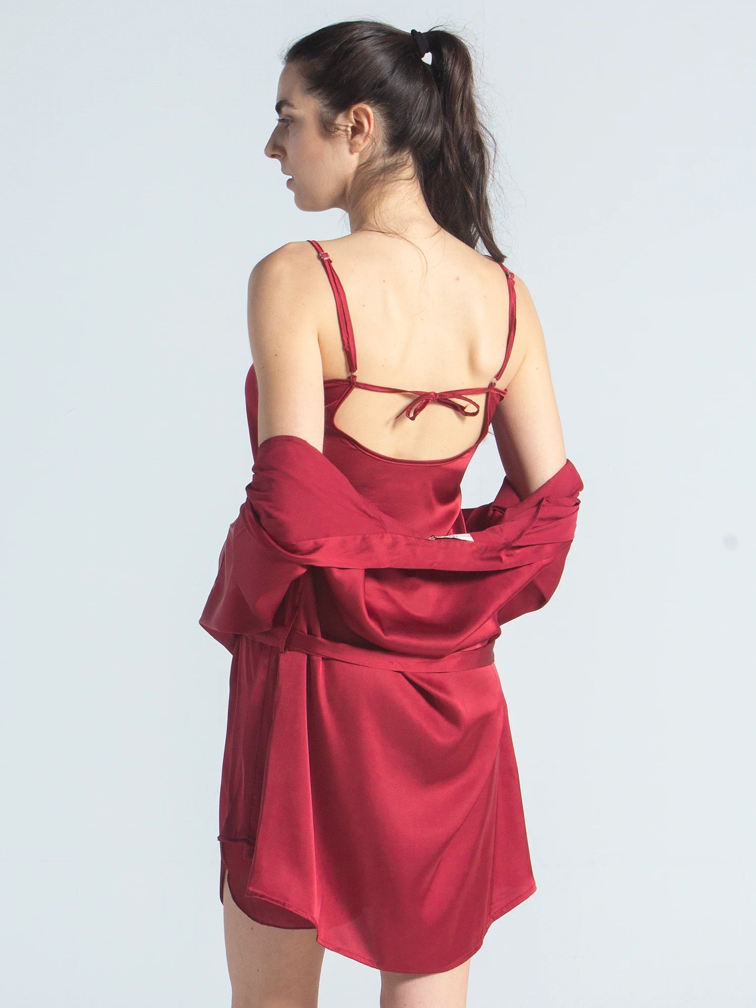 Royal Red Short Pyjama Satin Set