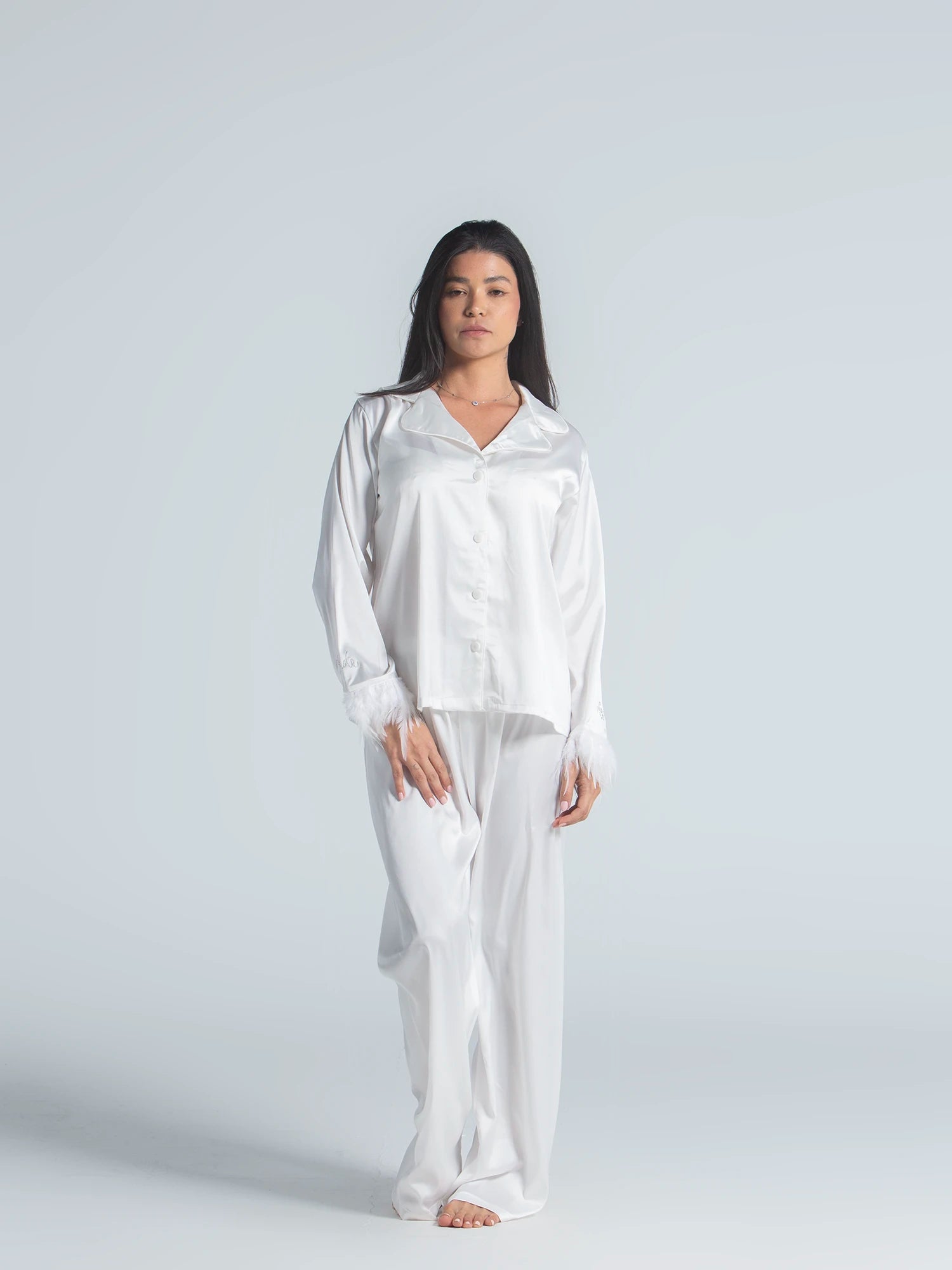 Eve Chantelle Royal Bride Satin Pajama Set
