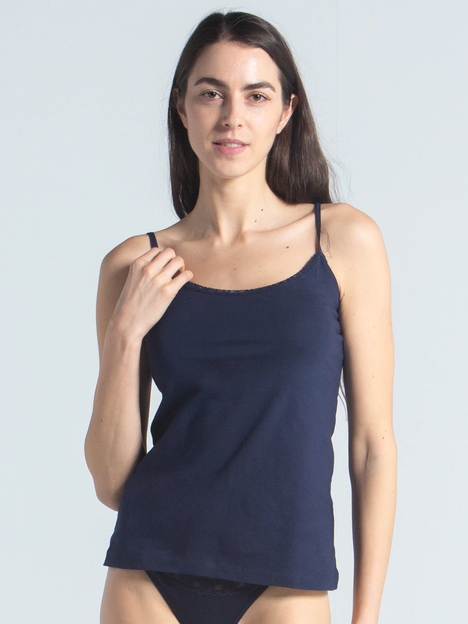 Thin Lace Edge Tank Top