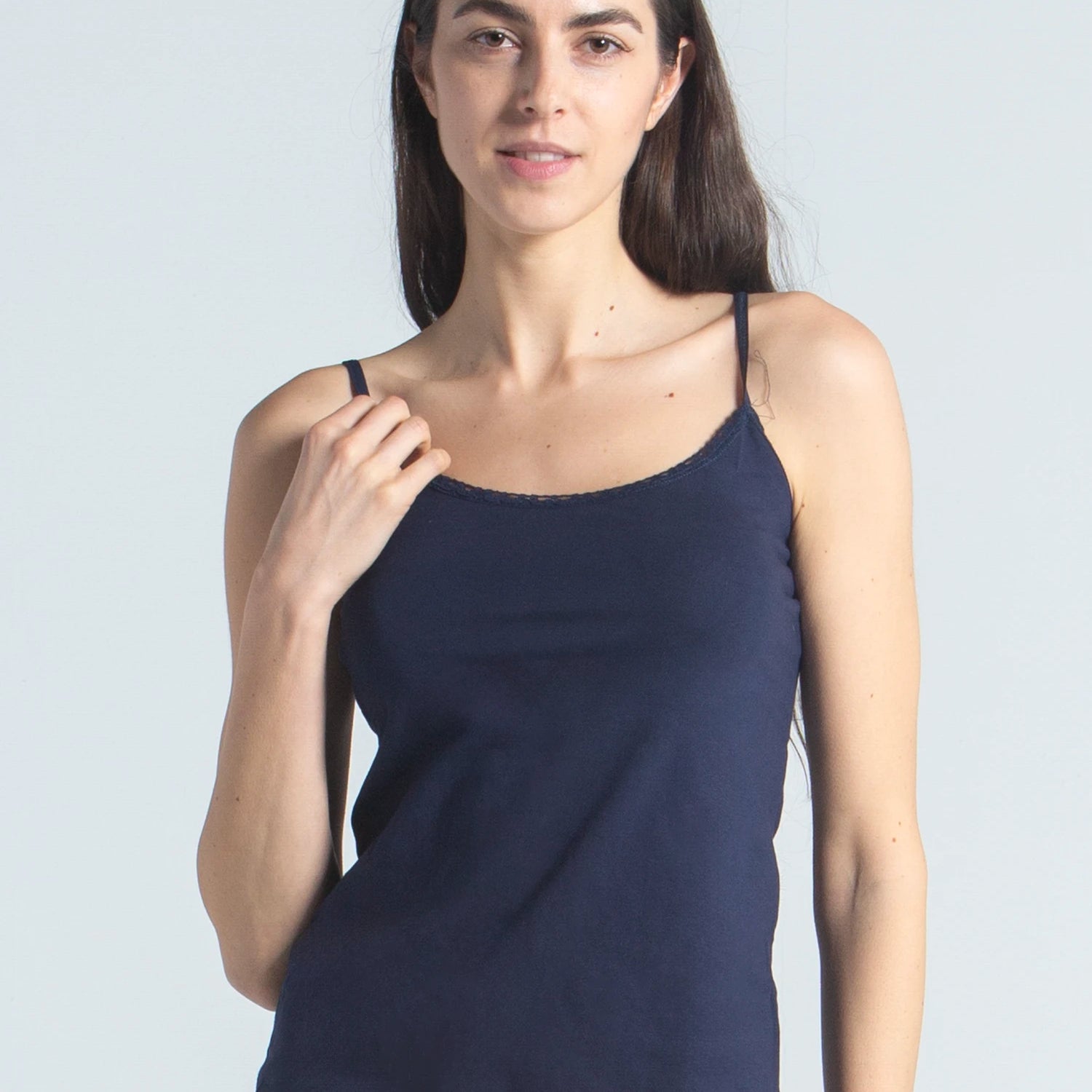 Thin Lace Edge Tank Top