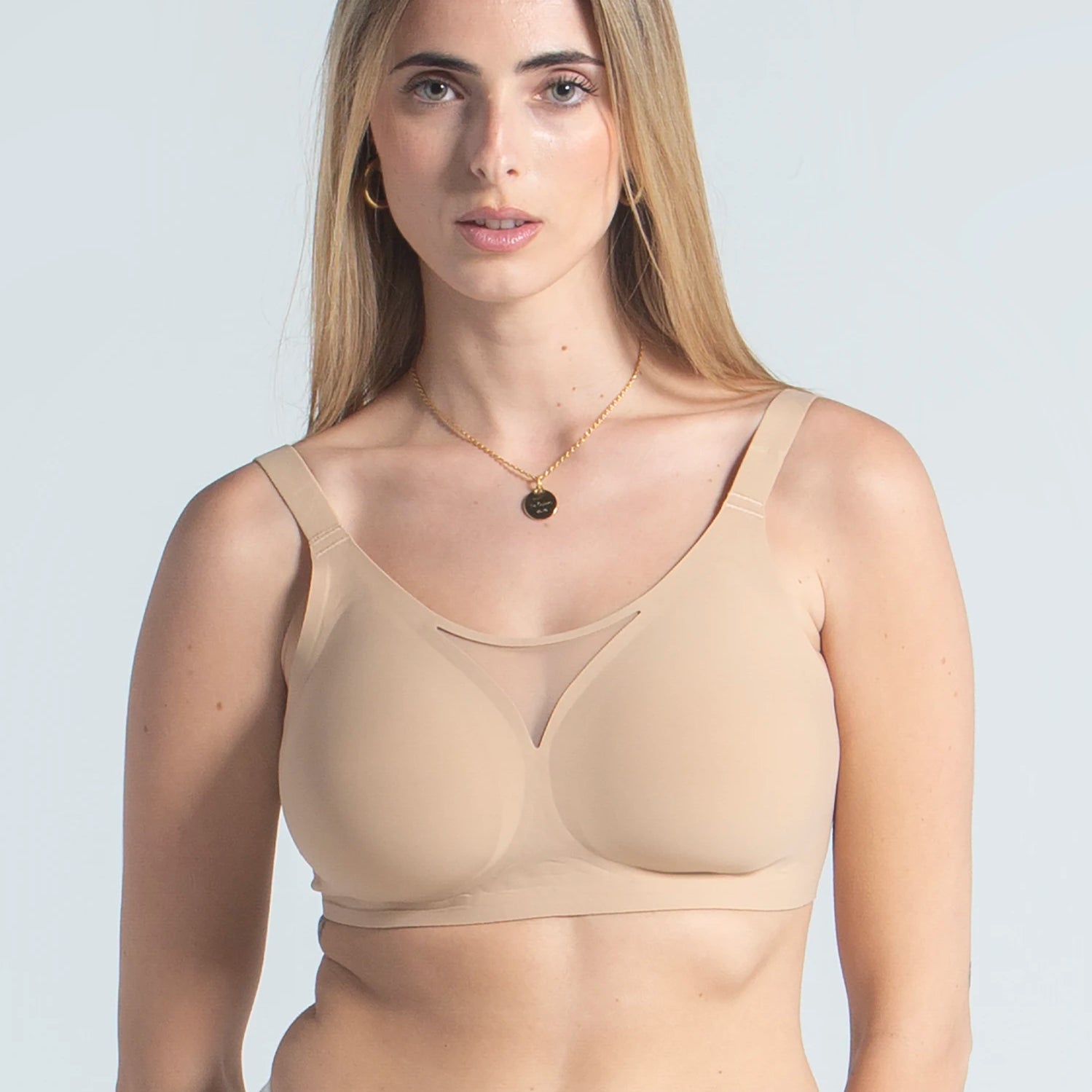 Eve Chantelle Seamless Mesh-Trim Bonded Bralette