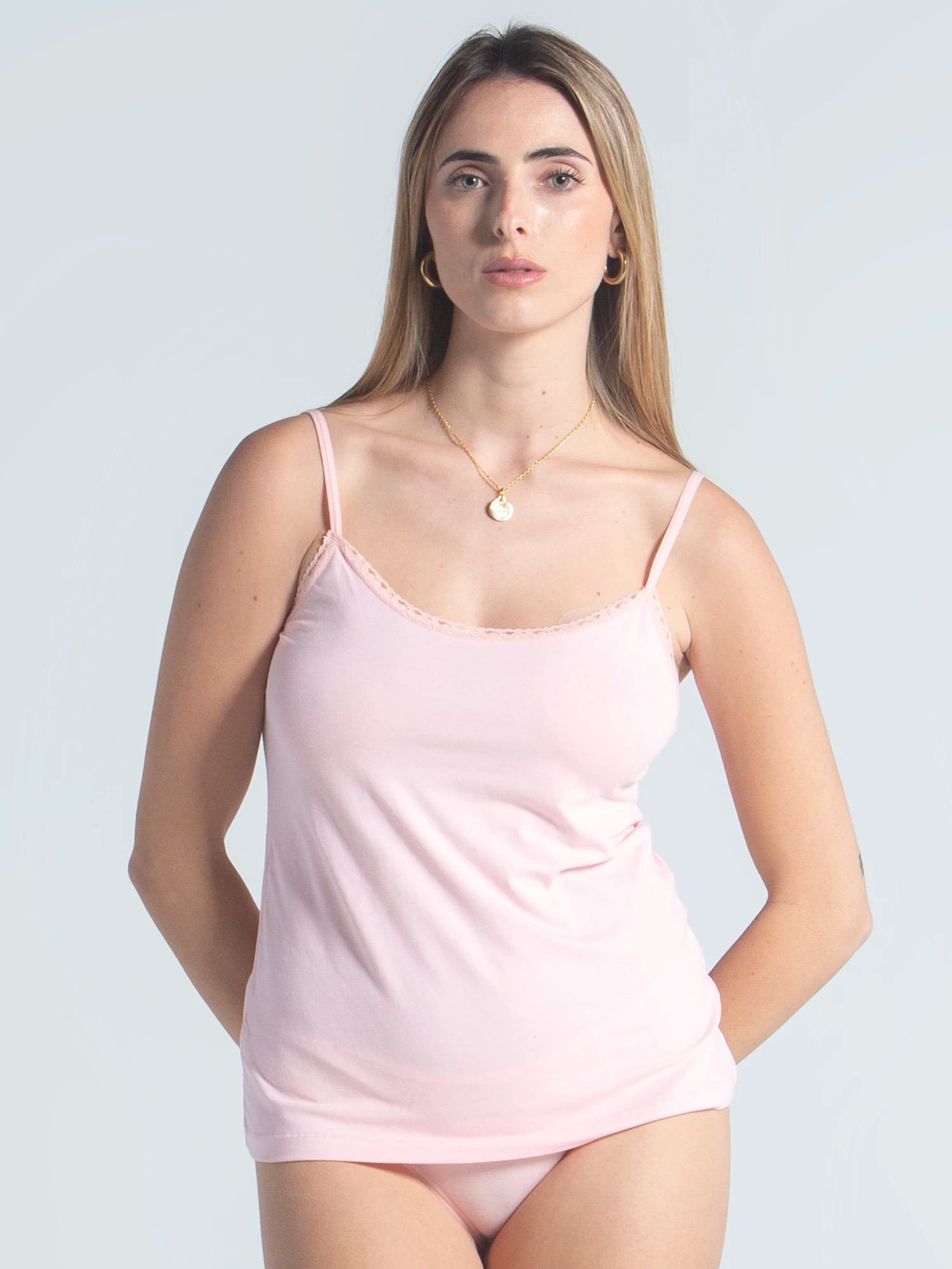 Thin Lace Edge Tank Top