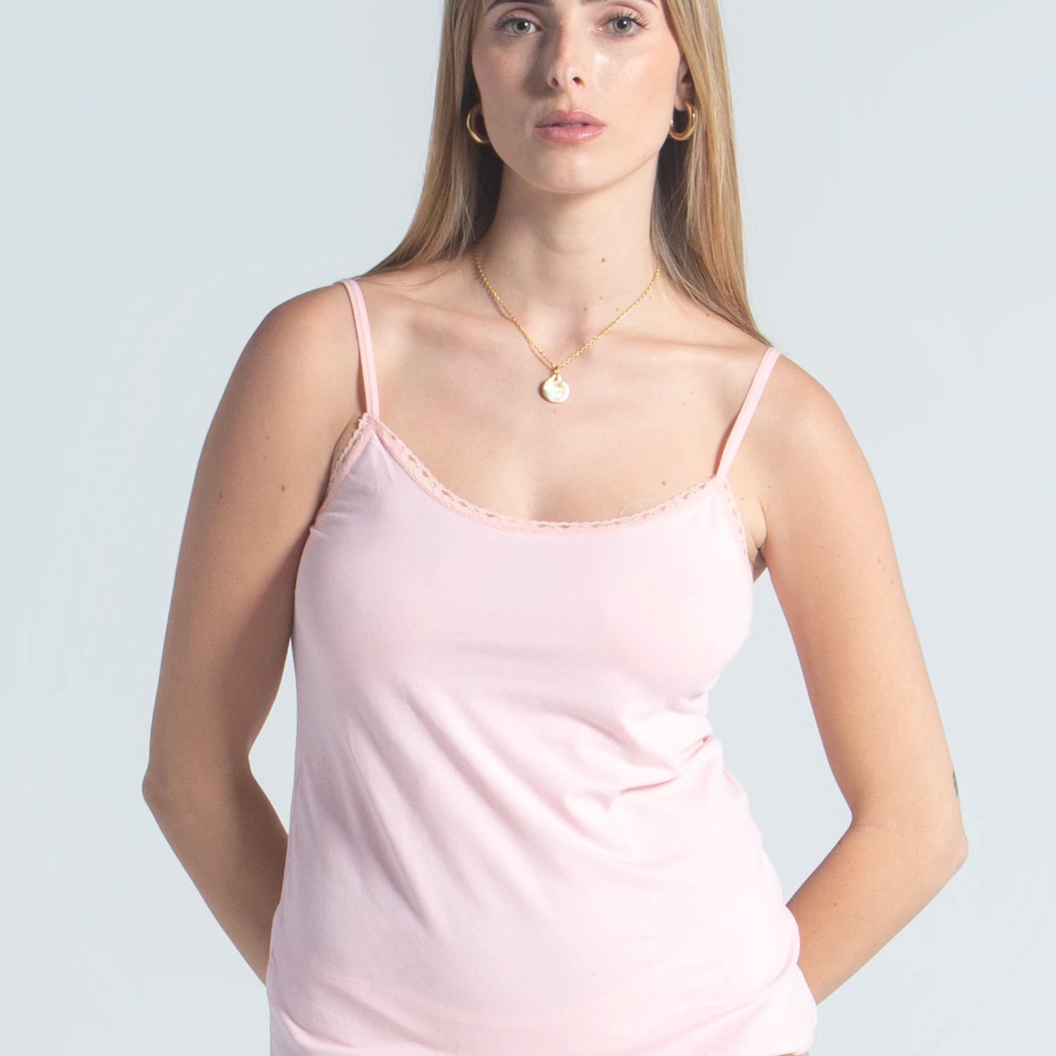 Thin Lace Edge Tank Top