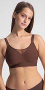 Eve Chantelle Seamless Mesh-Trim Bonded Bralette