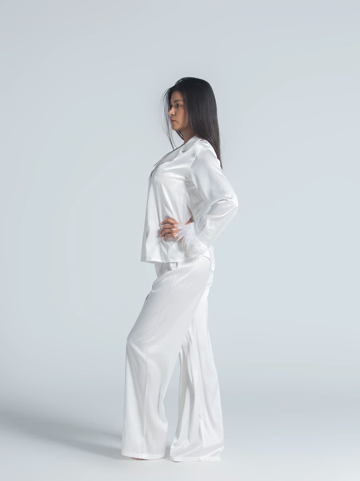 Eve Chantelle Royal Bride Satin Pajama Set