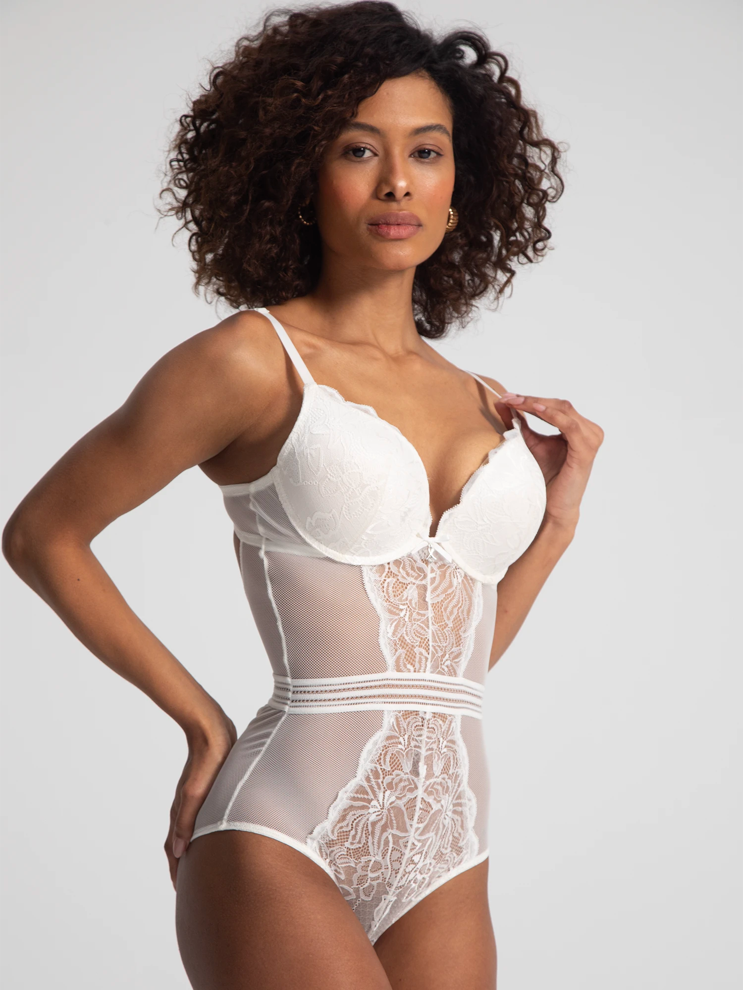 Eve Chantelle Ivory Allure Bodysuit