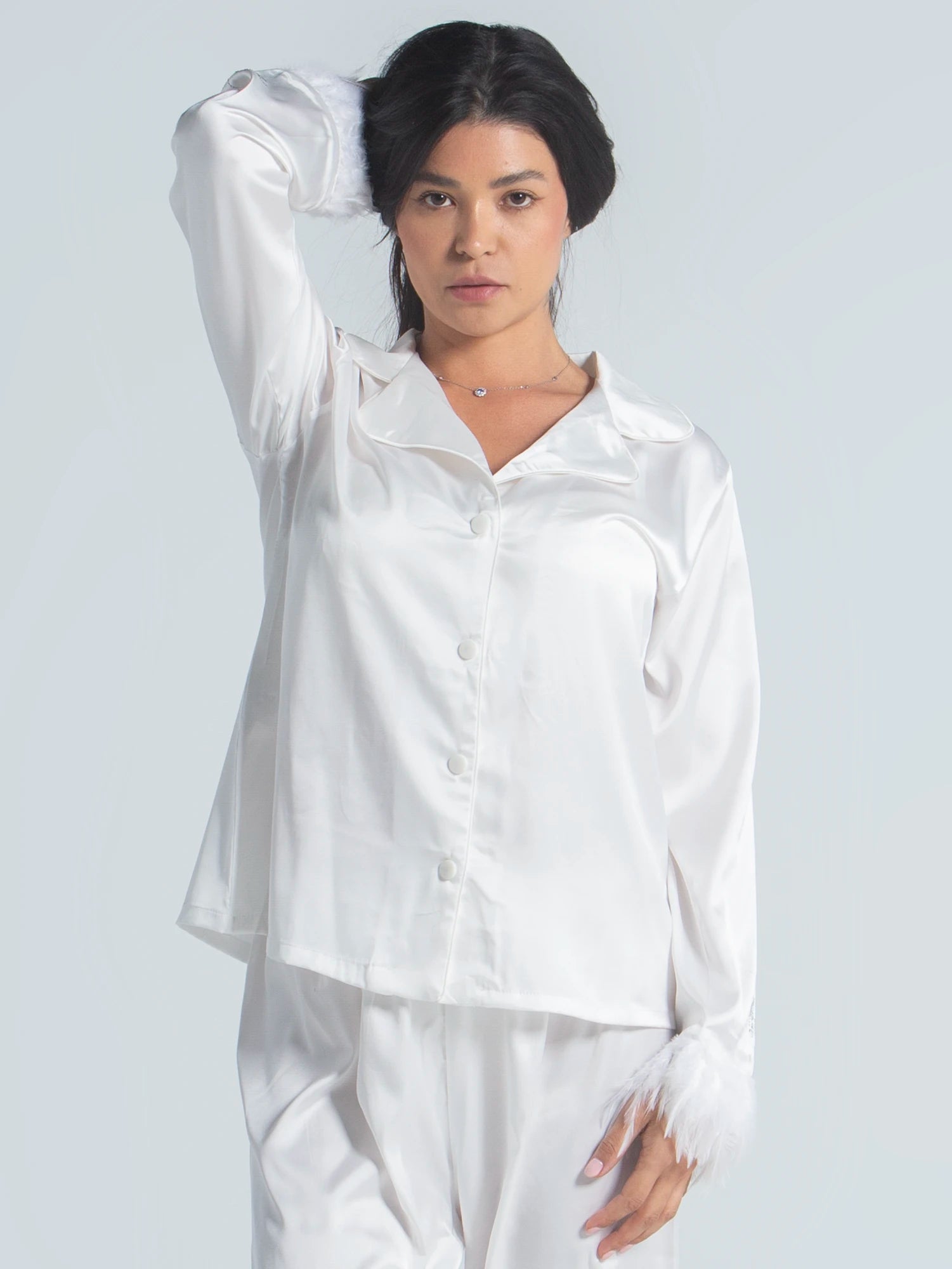 Eve Chantelle Royal Bride Satin Pajama Set