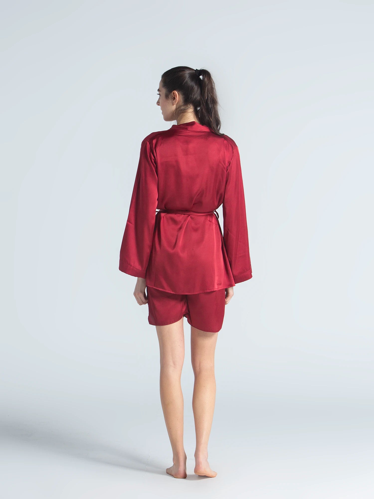 Royal Red Short Pyjama Satin Set