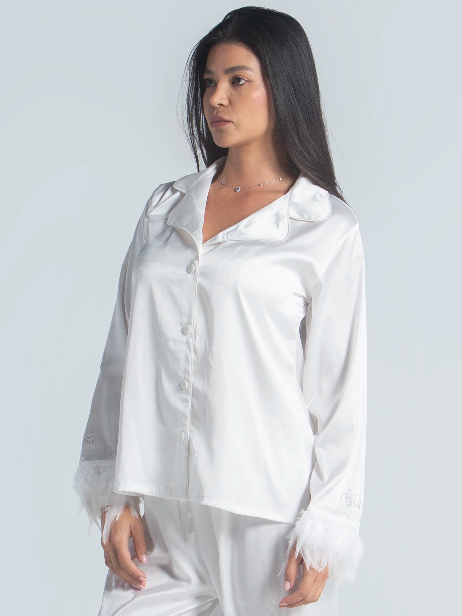 Eve Chantelle Royal Bride Satin Pajama Set