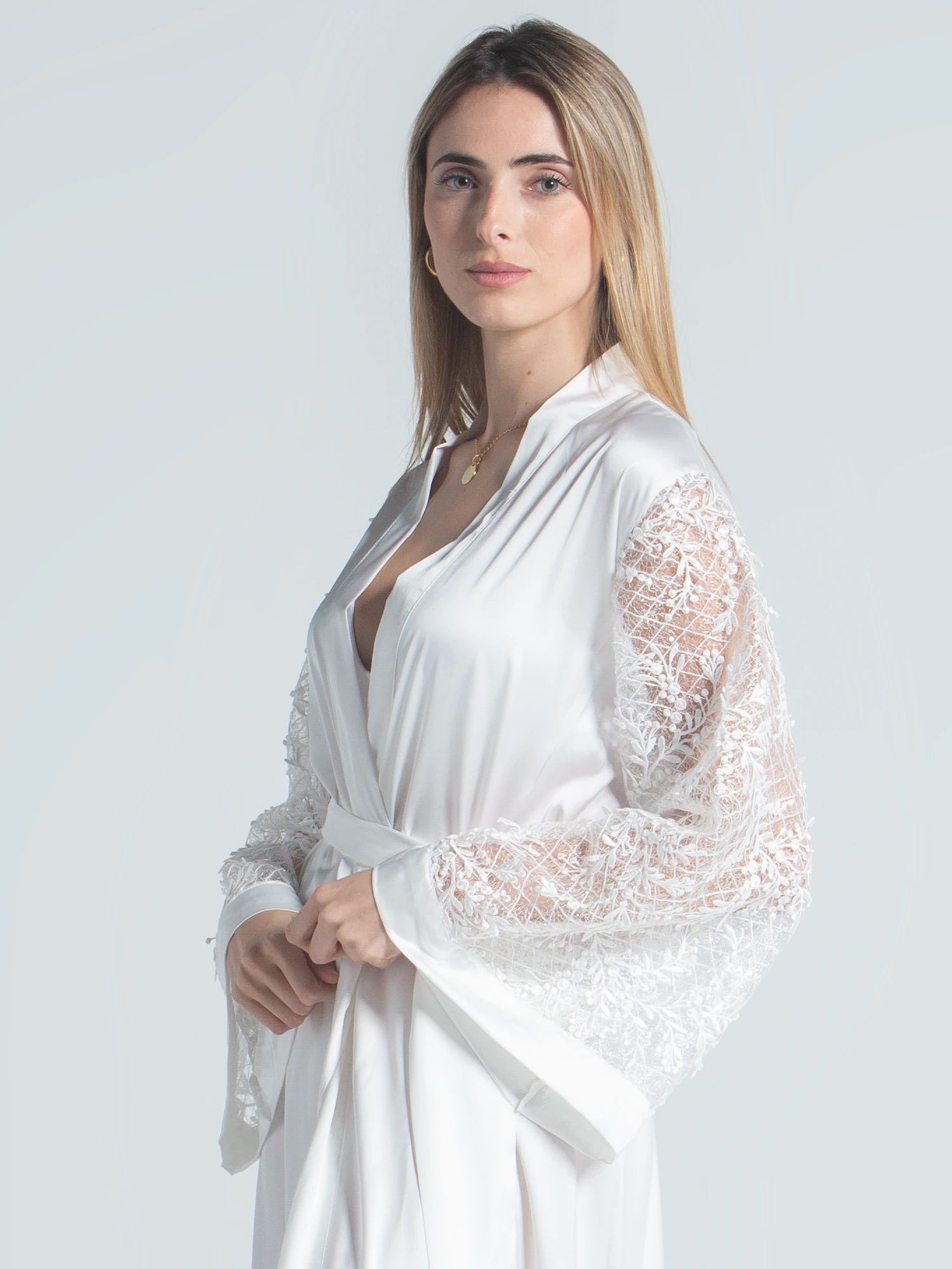 Eve Chantelle Royal Bride Satin Robe