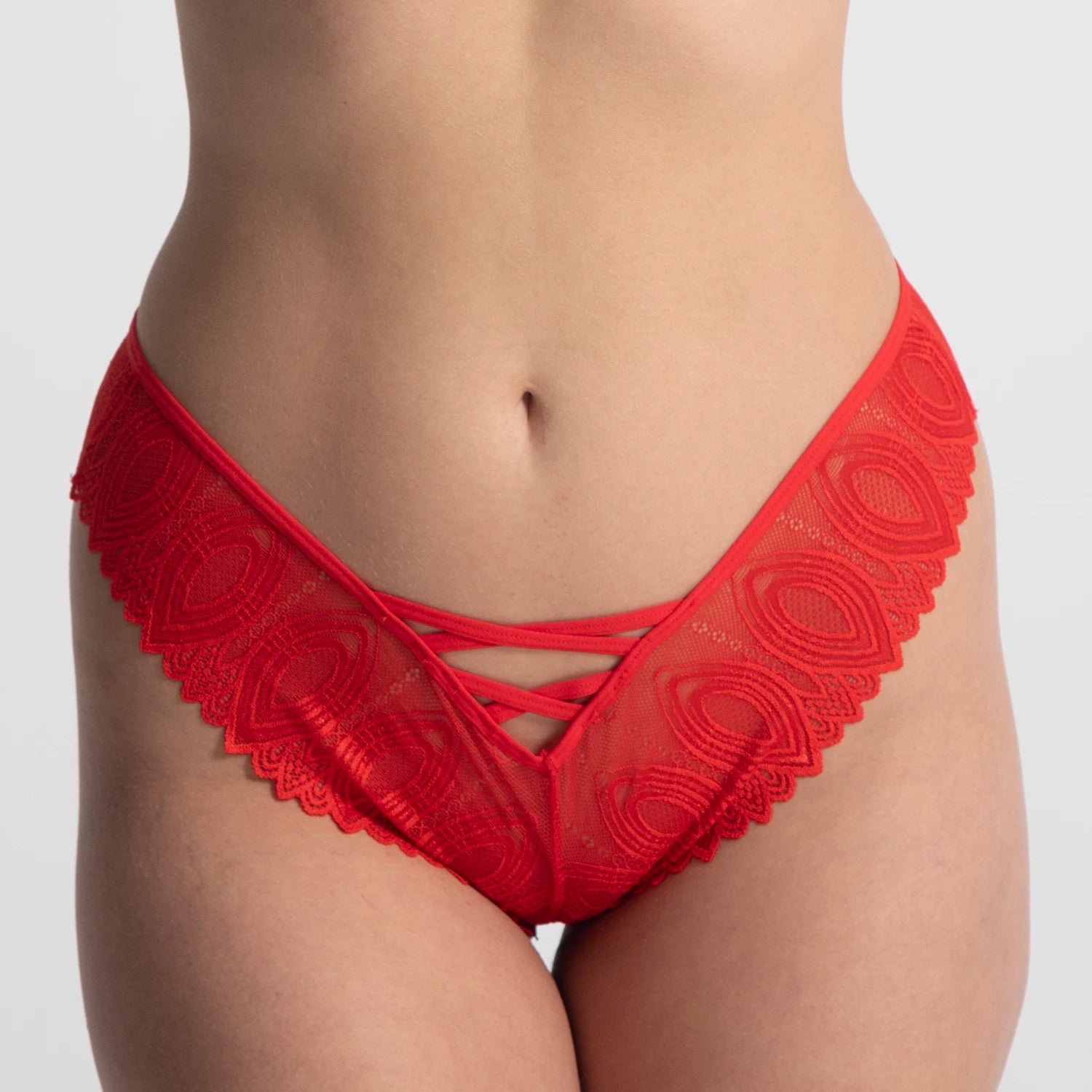 Eve Chantelle Lace Cross-Front Tanga