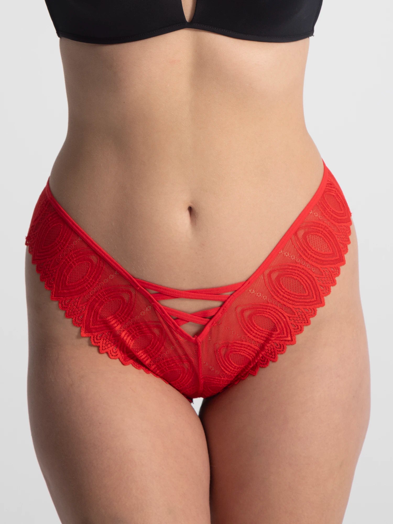 Eve Chantelle Lace Cross-Front Tanga