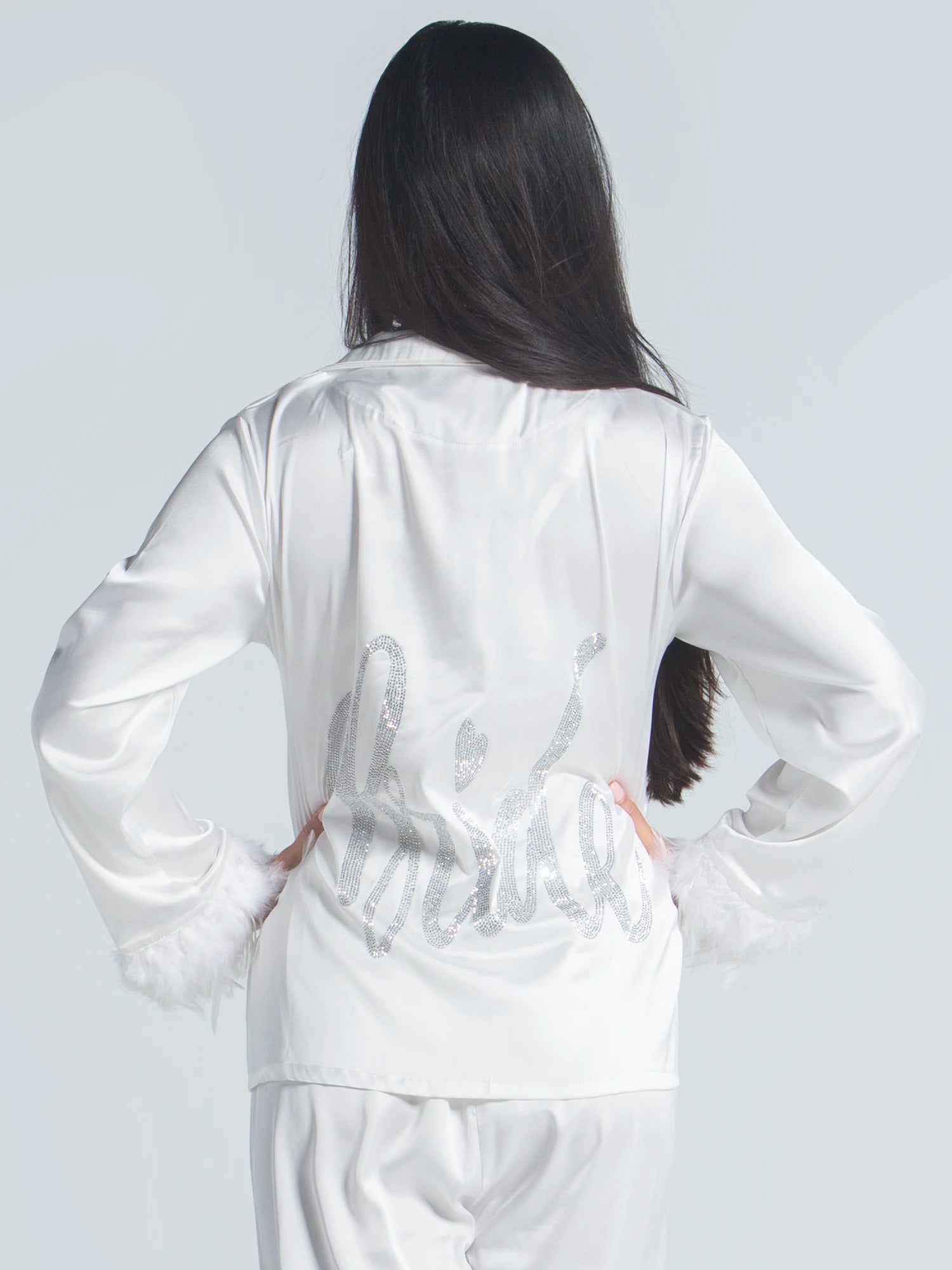 Eve Chantelle Royal Bride Satin Pajama Set