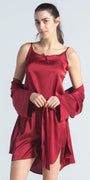 Royal Red Short Pyjama Satin Set