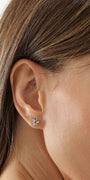 Celestial Seastar Silver-Tone Stainless Steel Stud Earrings