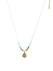 Devil Eye Gold-Tone Stainless Steel Chain Necklace