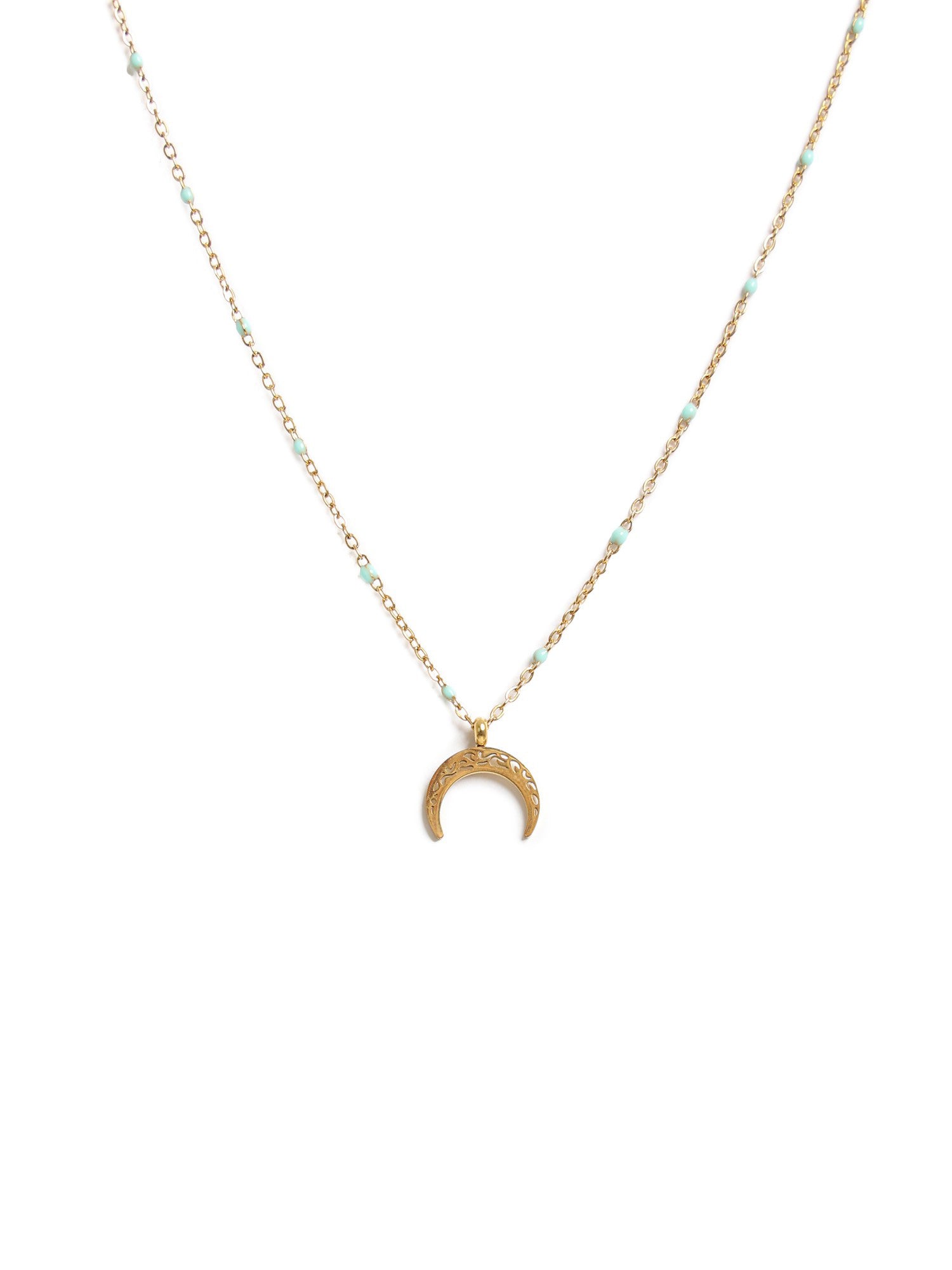 Ecliptic Gold-Tone Stainless Steel Chain Necklace
