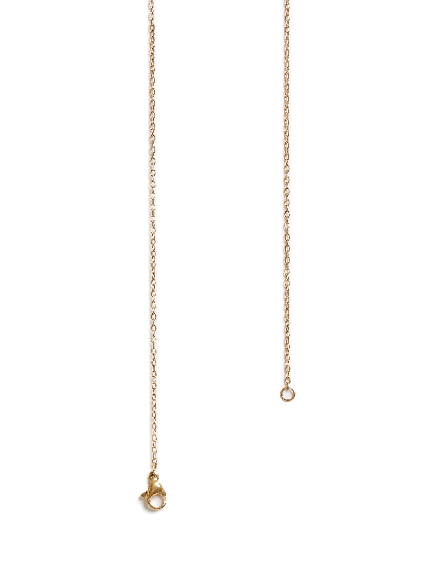 Charmz Gold-Tone Stainless Steel Brass Dangle Necklace