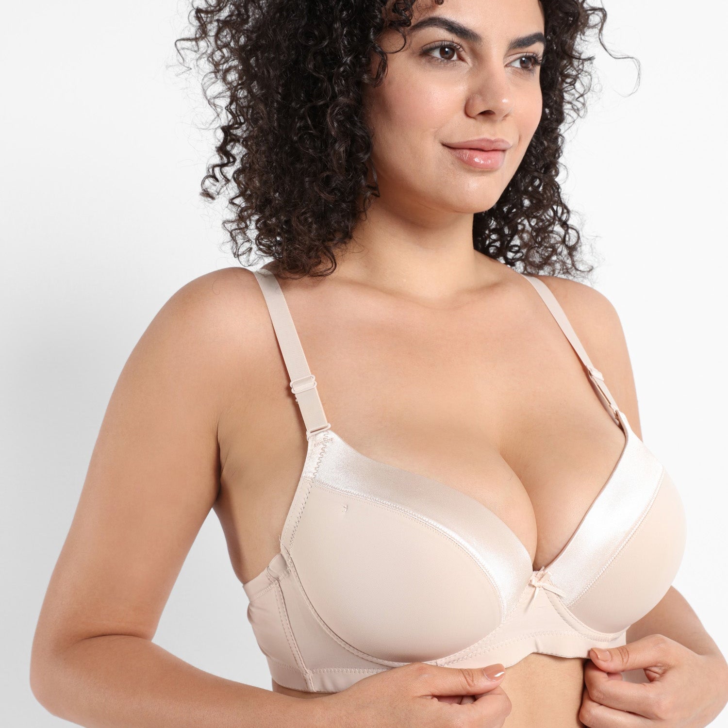 Full Coverage Plus Size Satin Bra