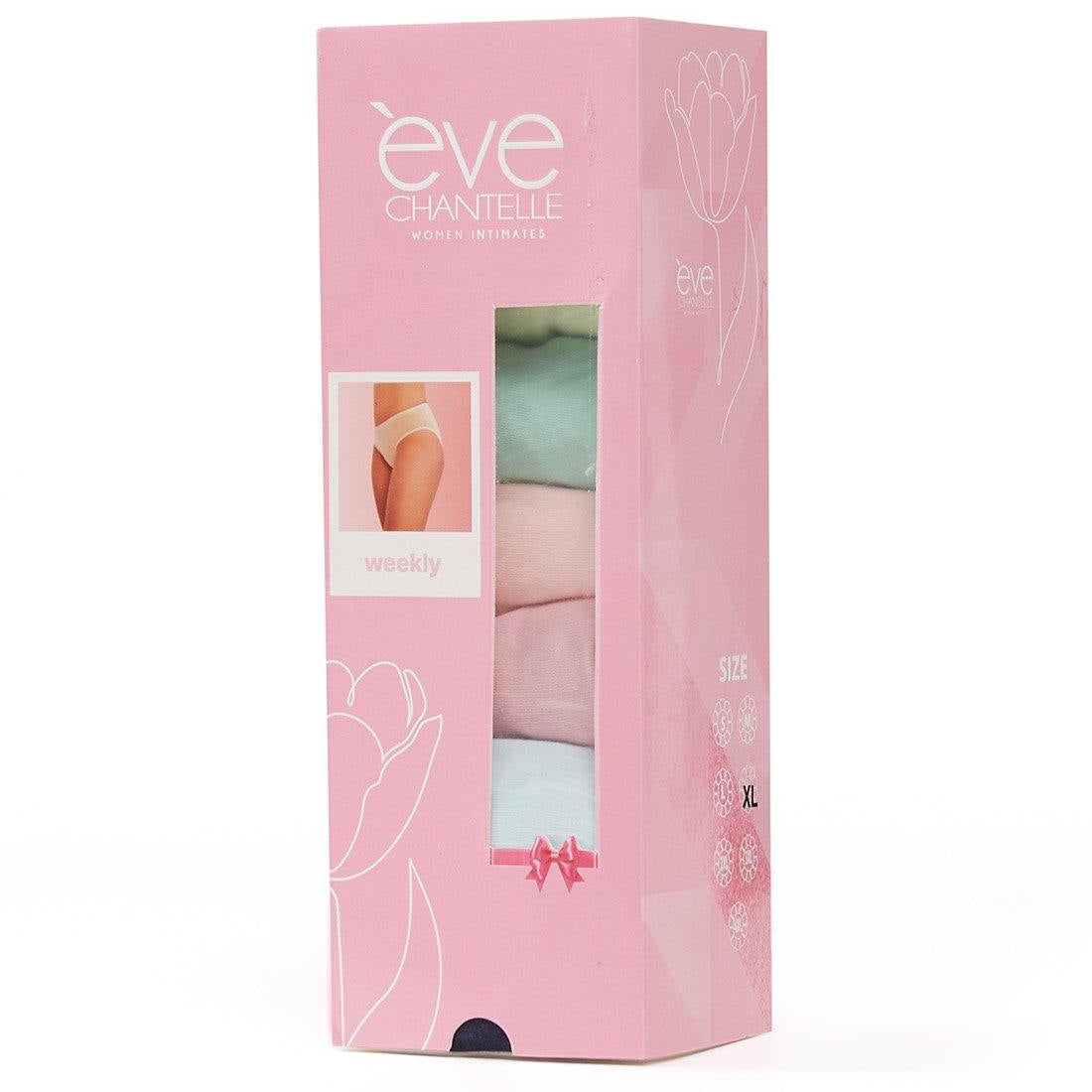 Eve Chantelle Multi Color Underwear - MIDI Cut - Pack Of 7 Panties For Women - chantelleve