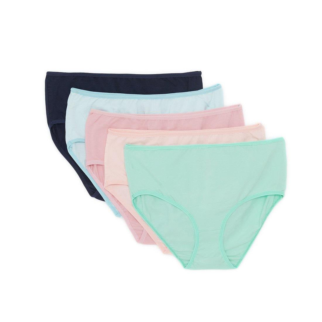 Eve Chantelle Multi Color Underwear - High Waist Cut - Pack Of 5 Panties For Women - chantelleve