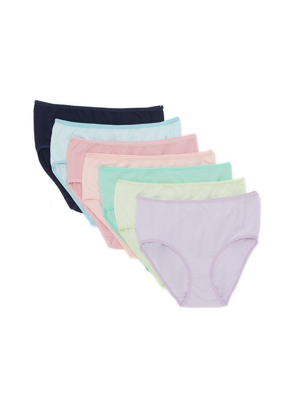 Eve Chantelle Multi Color Underwear - High Waist Cut - Pack Of 7 Panties For Women - chantelleve