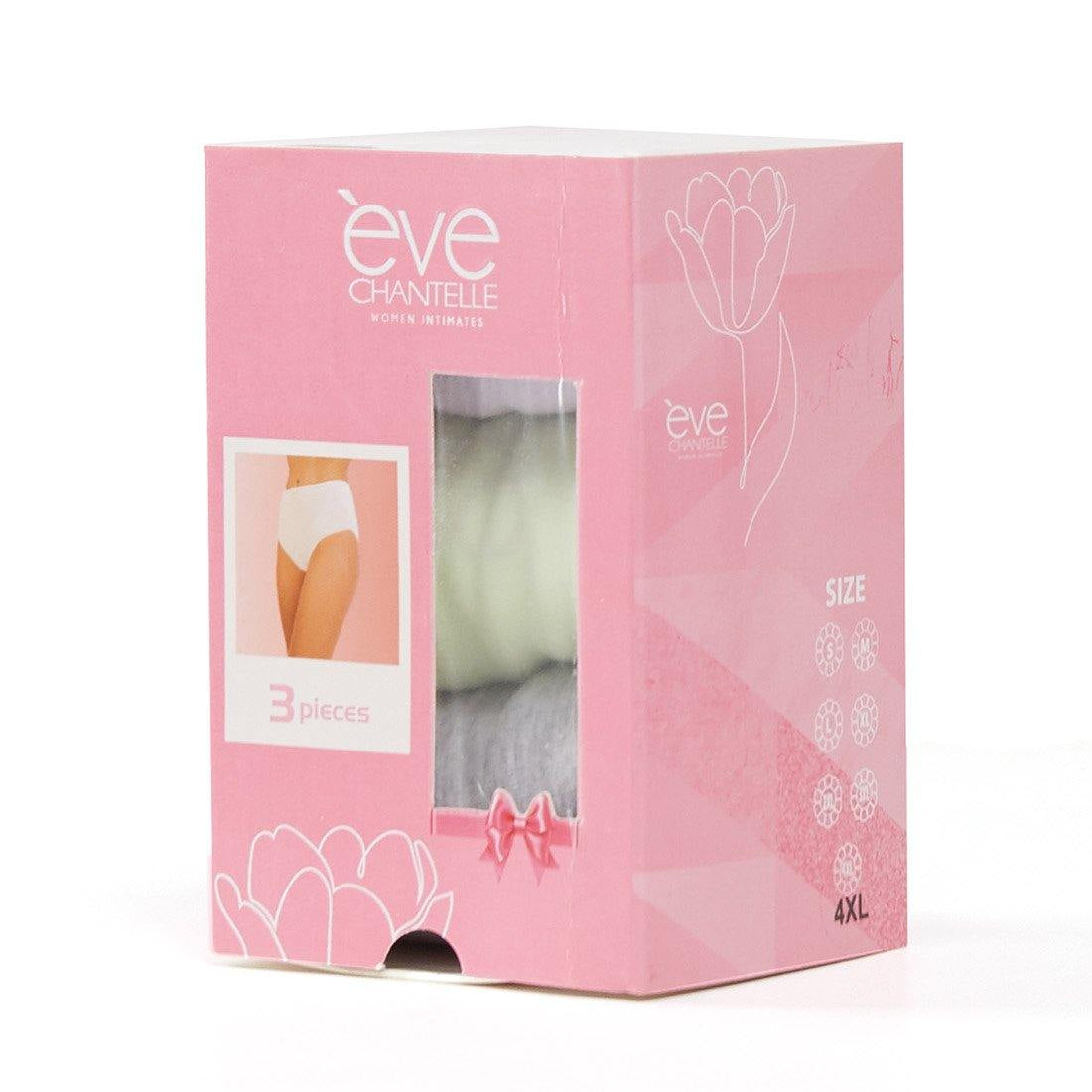 Eve Chantelle Multi Color Underwear - High Waist Cut - Pack Of 3 Panties For Women - chantelleve