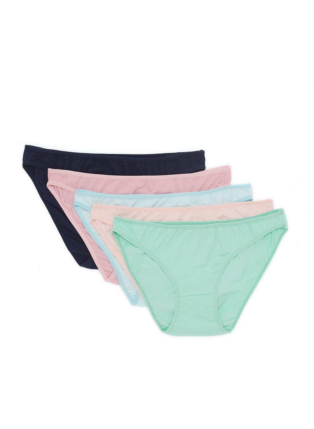 Eve Chantelle Multi Color Underwear - Bikini Cut - Pack Of 5 Panties For Women - chantelleve