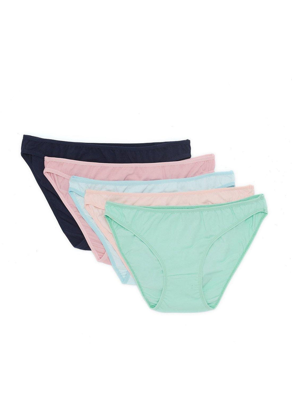 Eve Chantelle Multi Color Underwear - Bikini Cut - Pack Of 5 Panties For Women - chantelleve