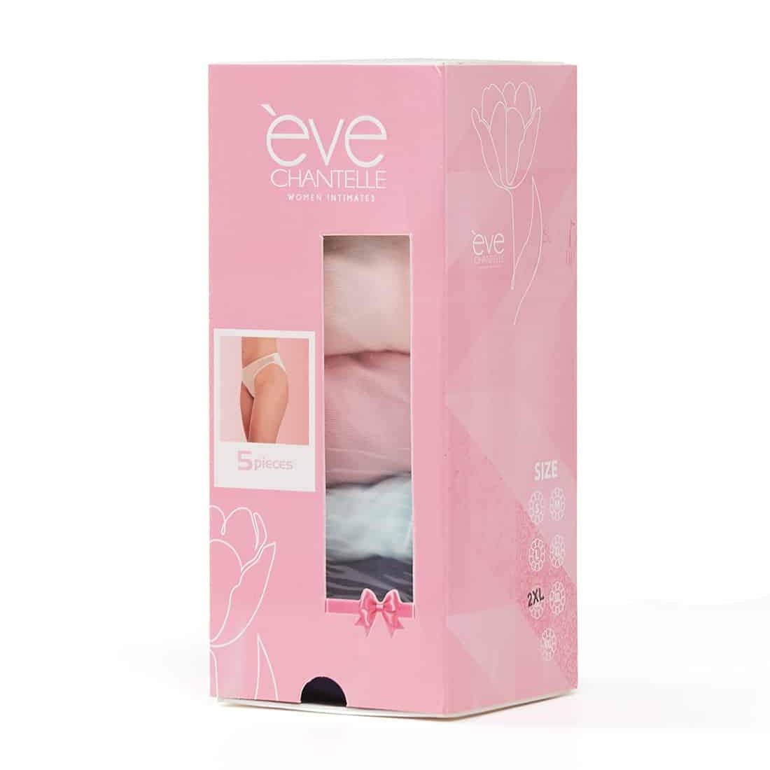 Eve Chantelle Multi Color Underwear - Bikini Cut - Pack Of 5 Panties For Women - chantelleve