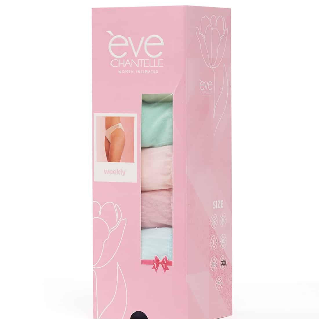 Eve Chantelle Multi Color Underwear - Bikini Cut - Pack Of 7 Panties For Women - chantelleve