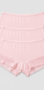 Lacy Boy Shorts - Pack of 3