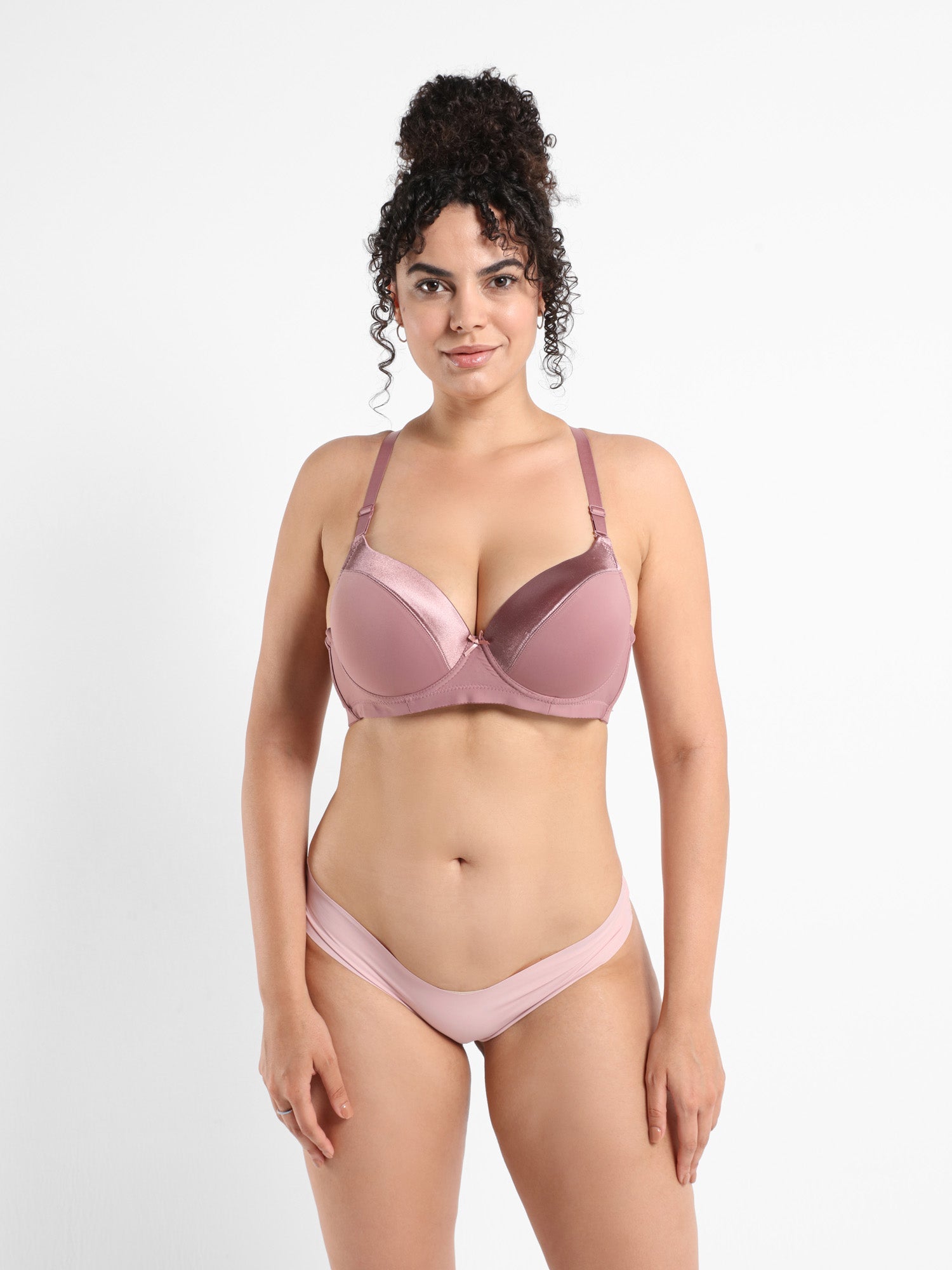Full Coverage Plus Size Satin Bra