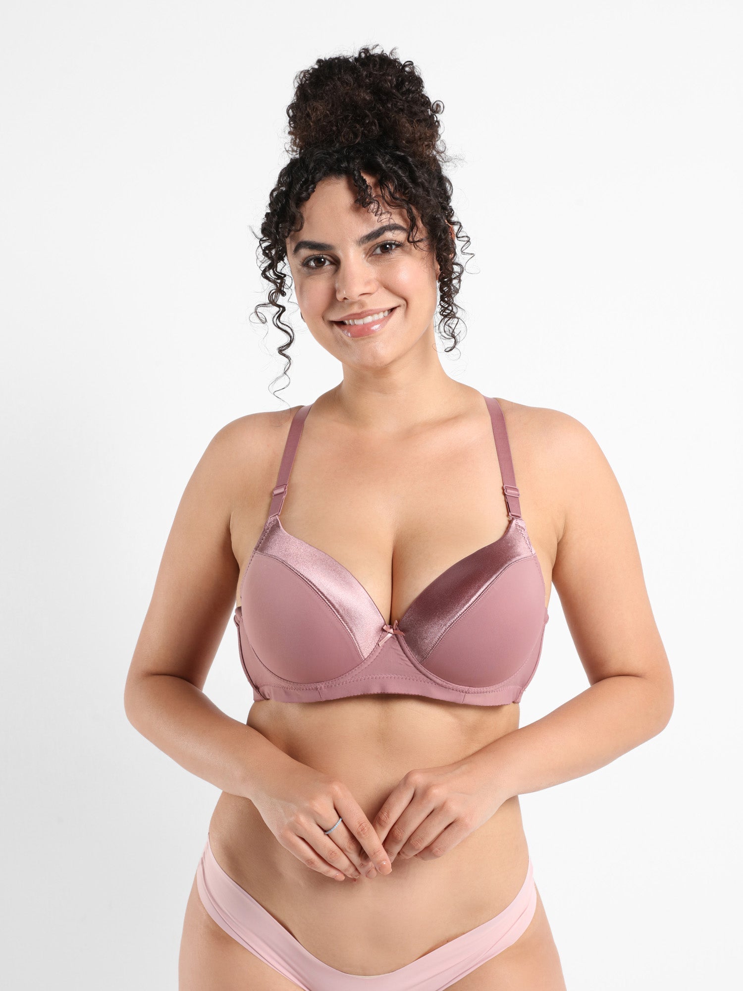 Full Coverage Plus Size Satin Bra