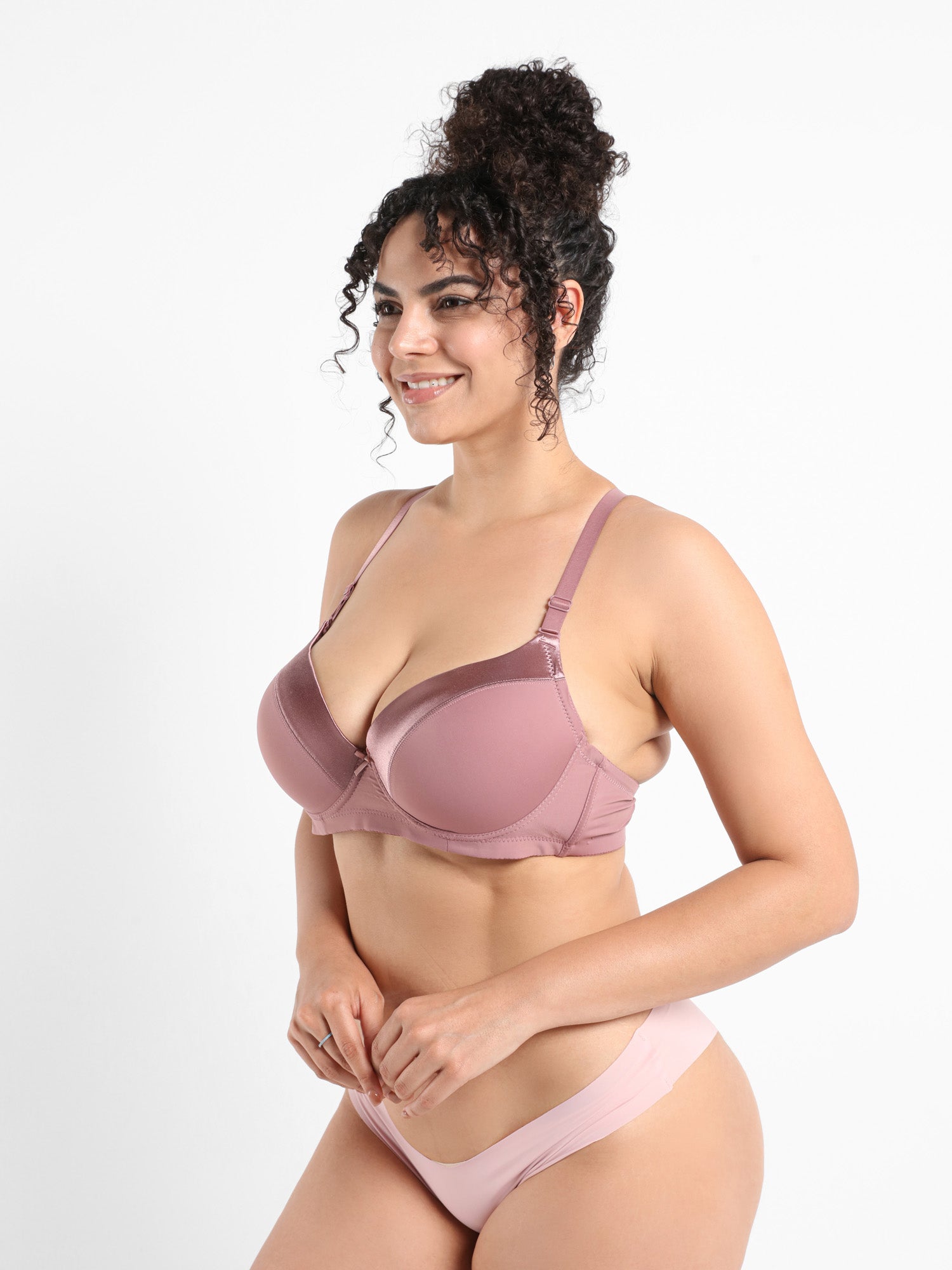 Full Coverage Plus Size Satin Bra