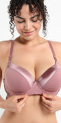 Full Coverage Plus Size Satin Bra