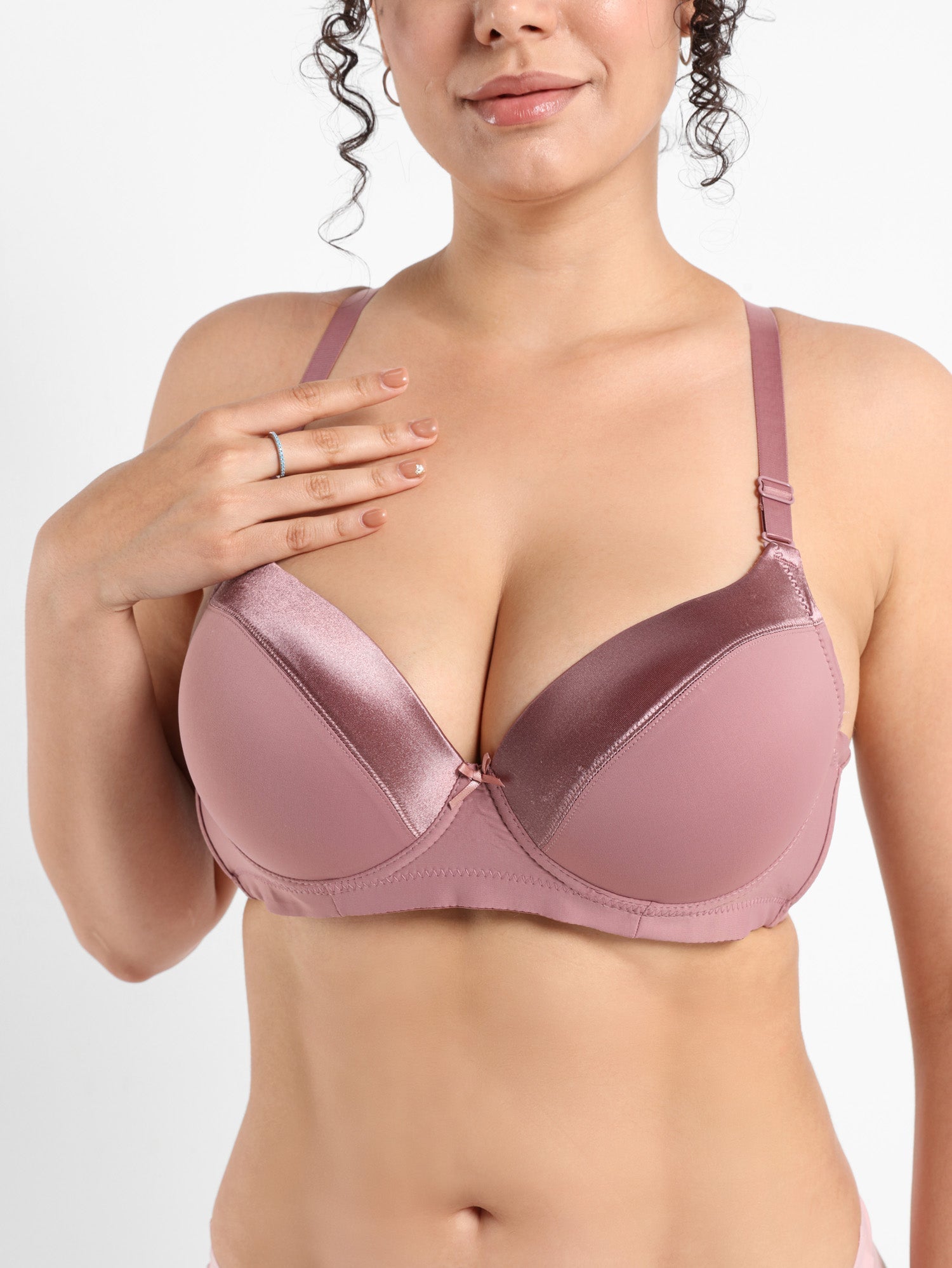 Full Coverage Plus Size Satin Bra
