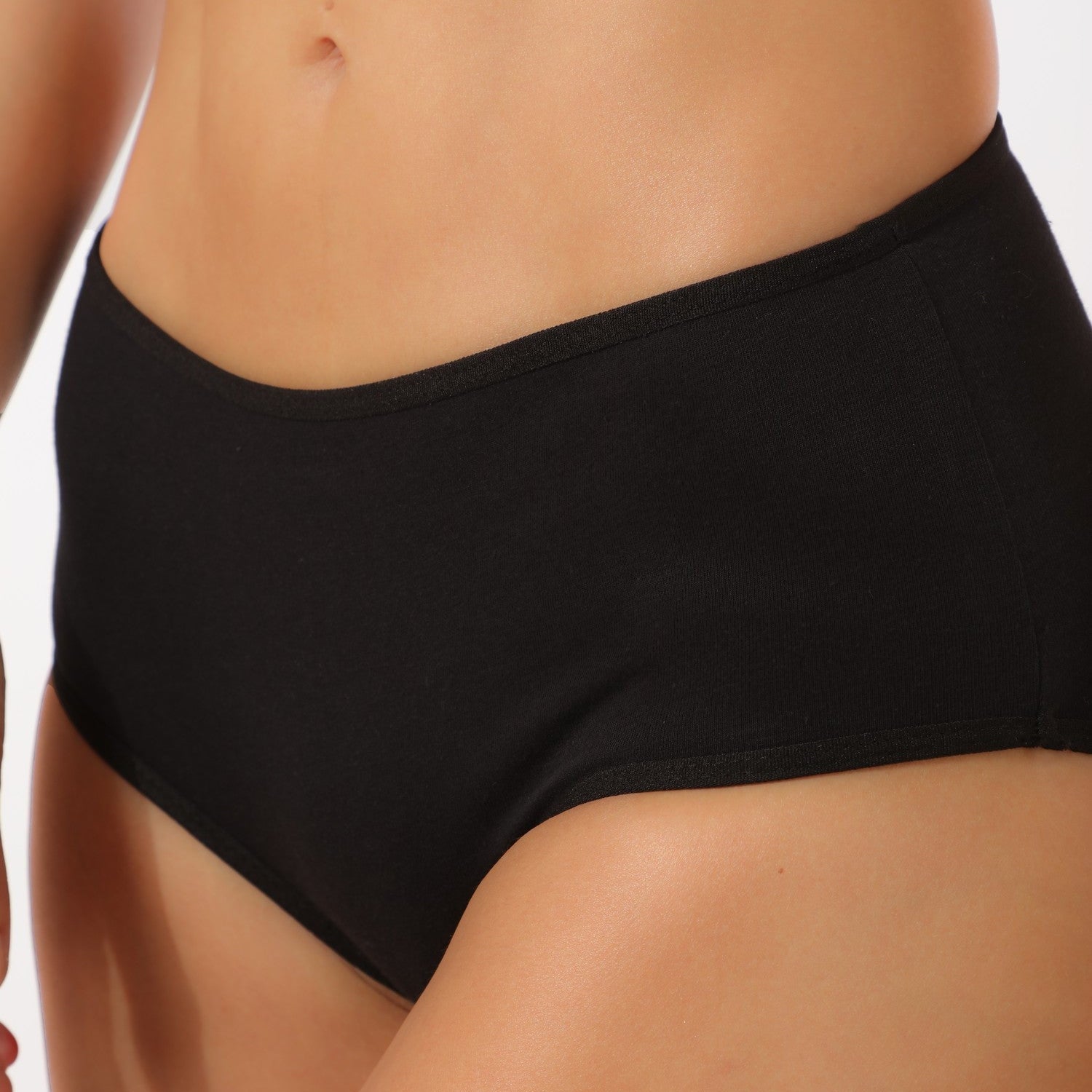 Panties Pack of 5 - High Waist Cut - Black