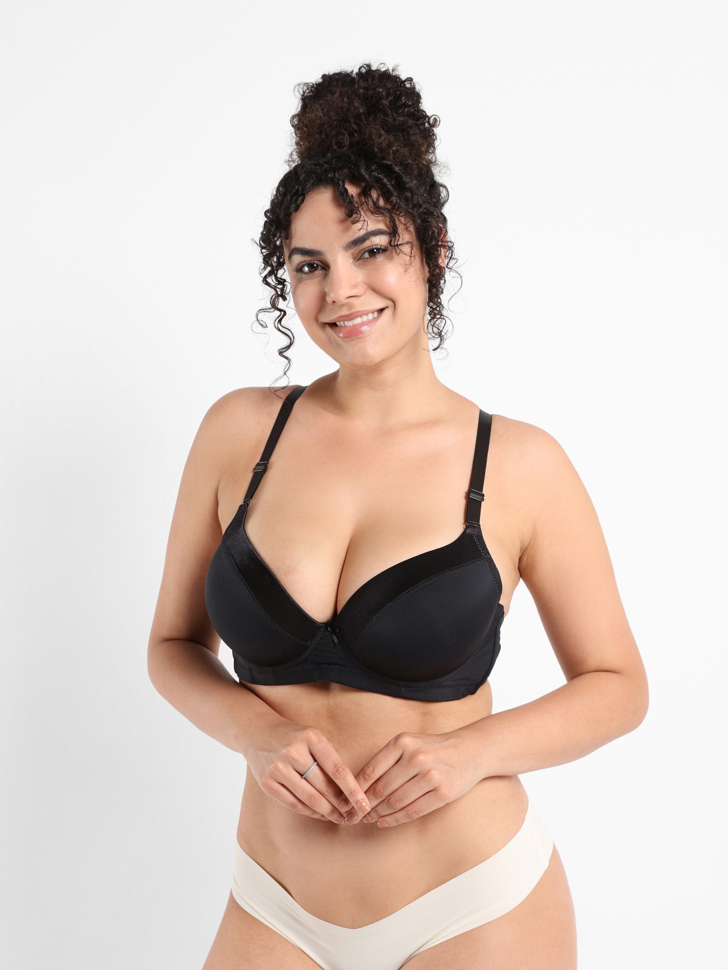 Full Coverage Plus Size Satin Bra