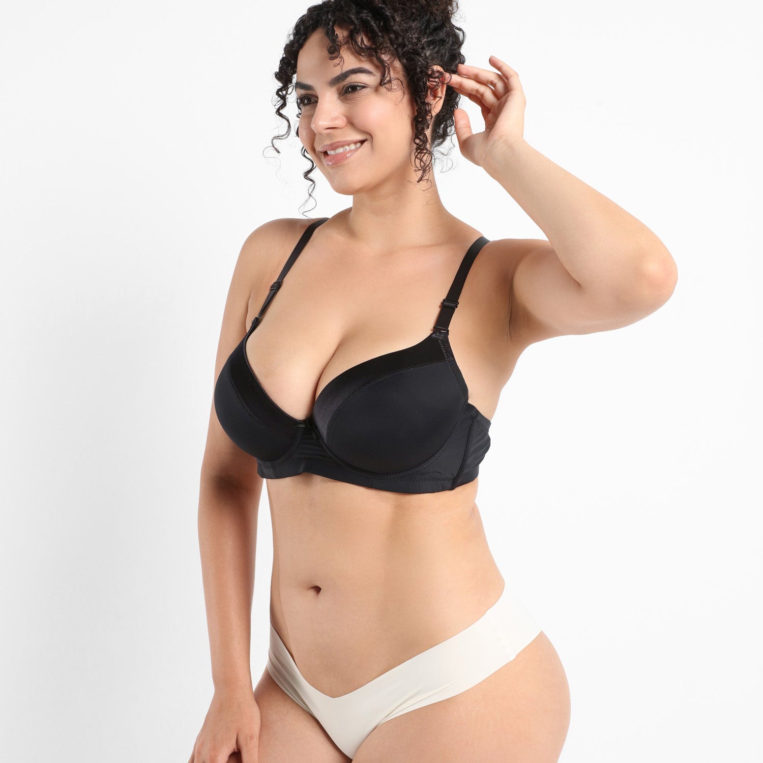 Full Coverage Plus Size Satin Bra