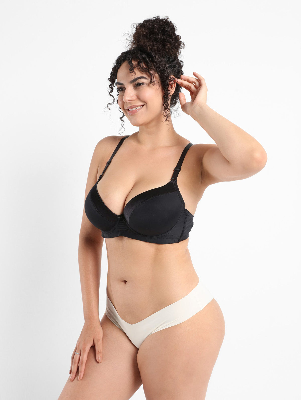 Full Coverage Plus Size Satin Bra