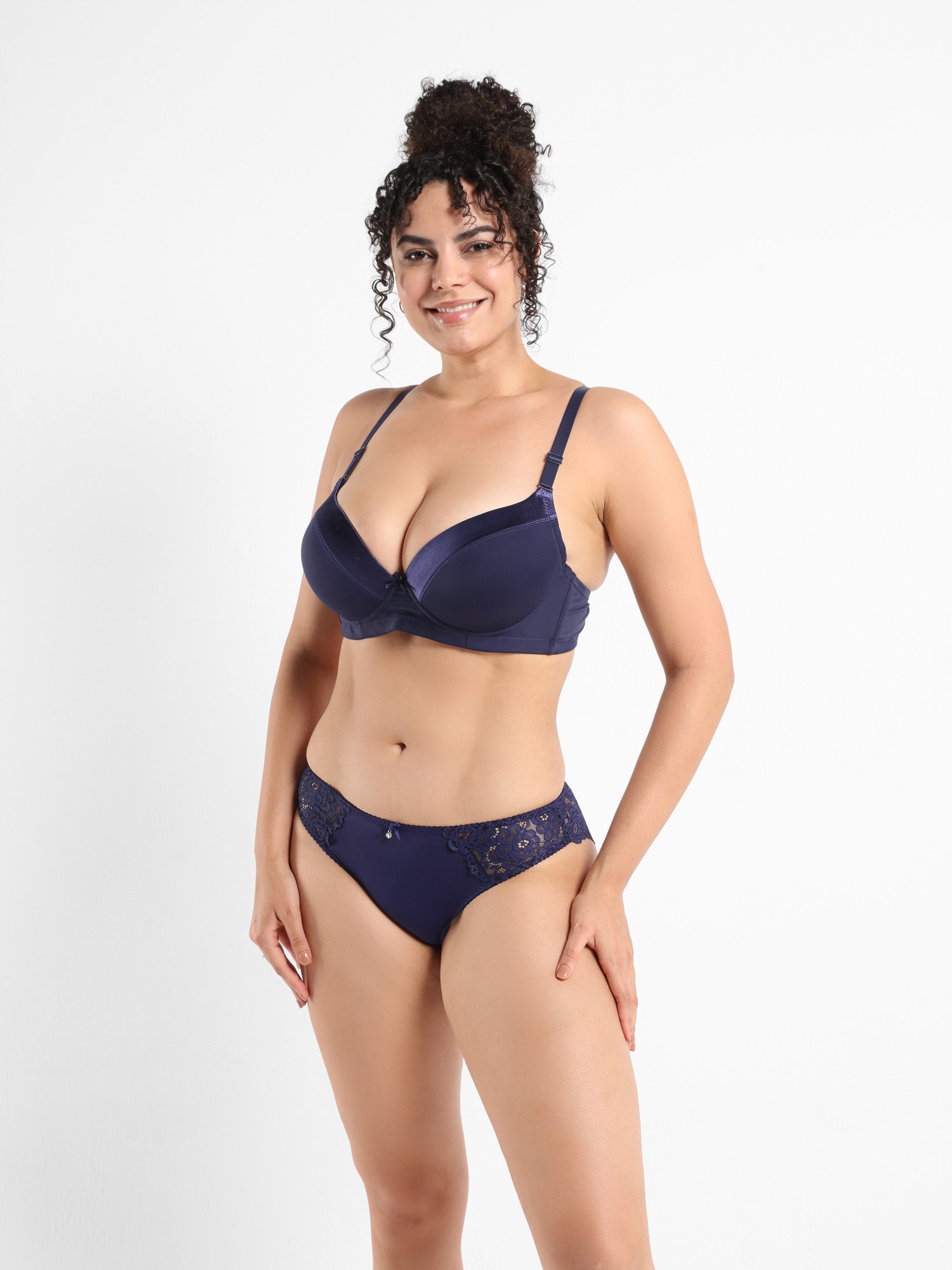 Full Coverage Plus Size Satin Bra