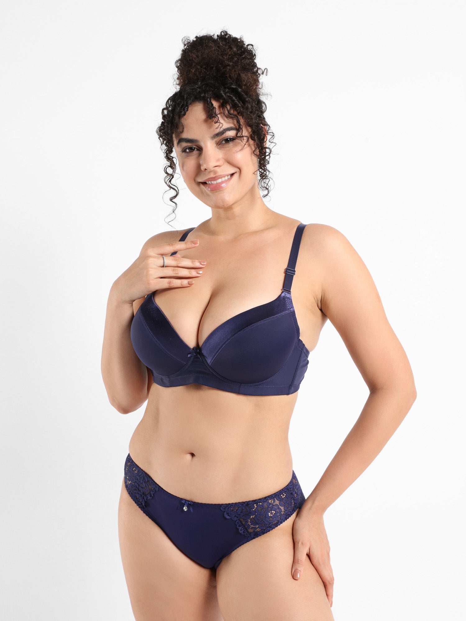 Full Coverage Plus Size Satin Bra