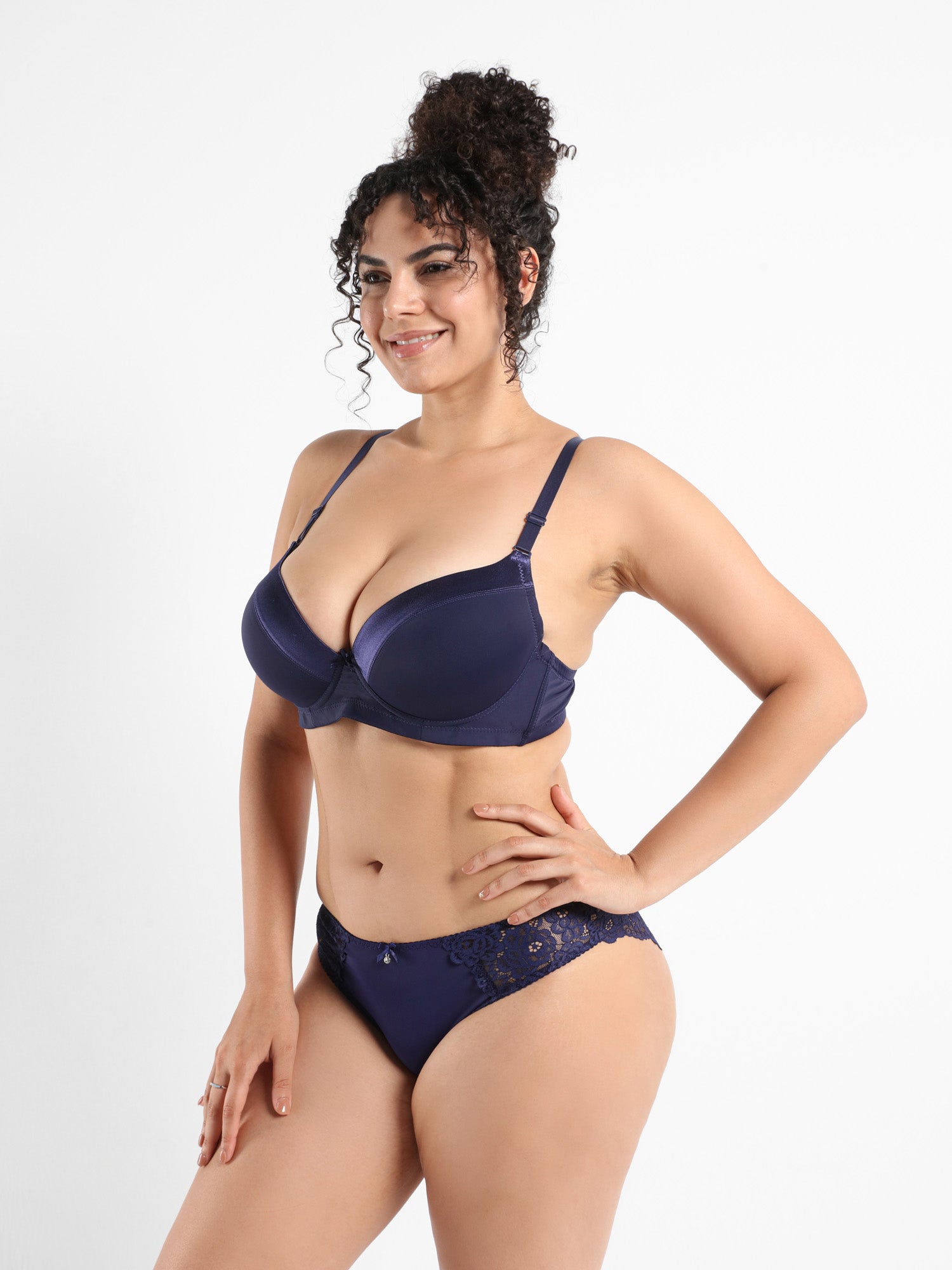 Full Coverage Plus Size Satin Bra